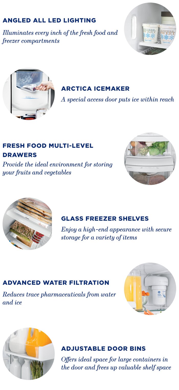 GE Adora 25.3 cu. ft. Side by Side Refrigerator in Stainless Steel ...